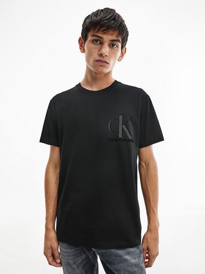 Calvin Klein Ruhák HU966948 | Calvin Klein Organic Cotton Monogram Férfi Póló Fekete